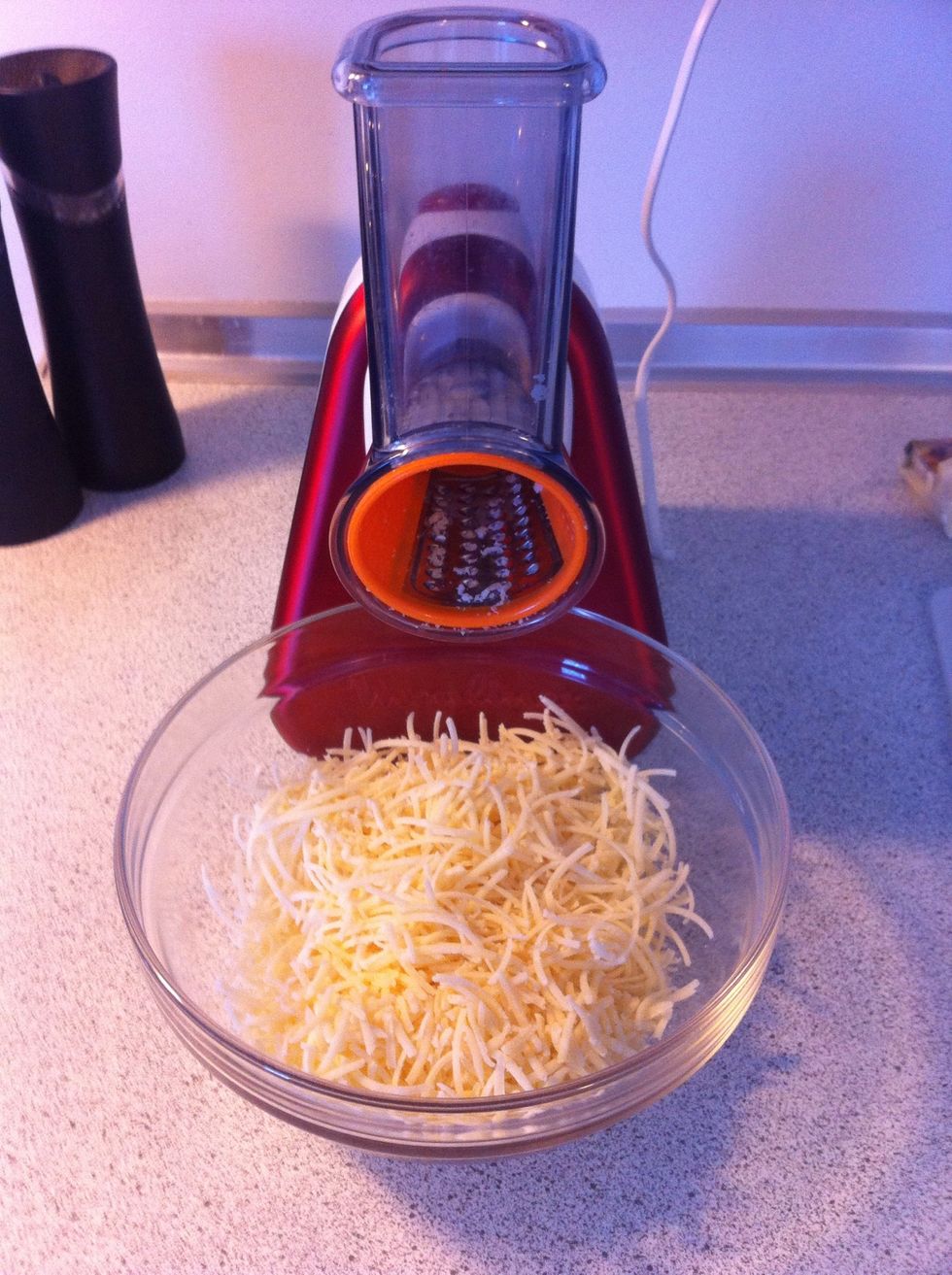 And grate it! I have a fancy grater, but you can use any kind