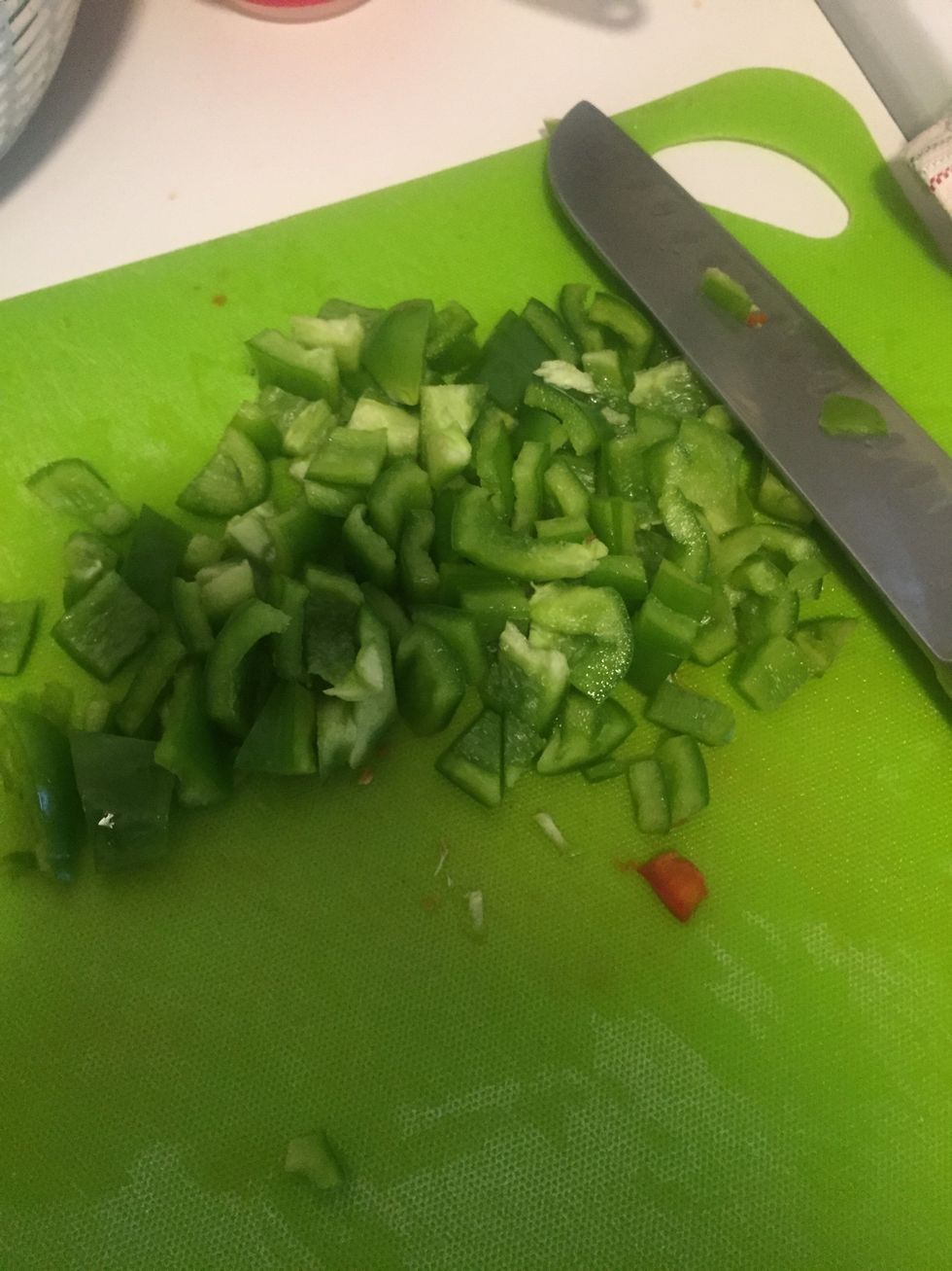 And green bell peppers