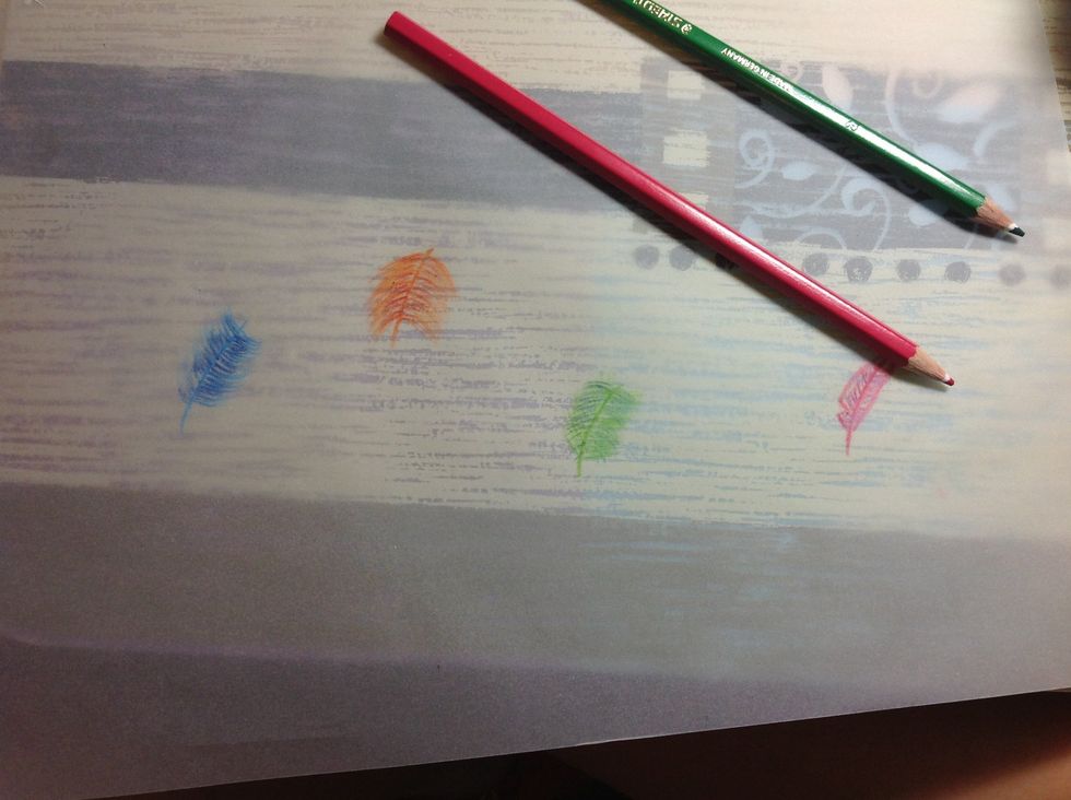 And here are the simple feathers! now let's get decorative! \ud83d\ude03