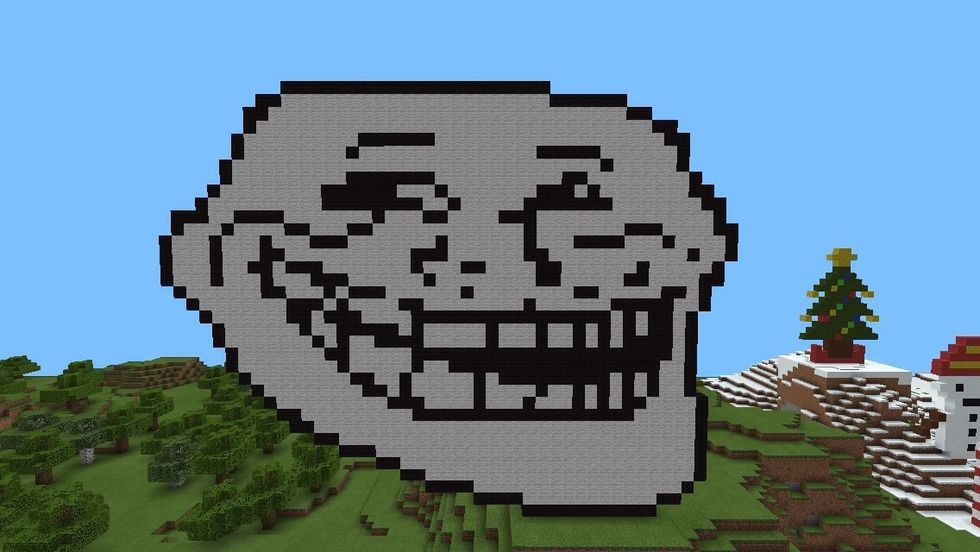 And here is the biggest and best thing, the Troll Face. God knows how long this took me to build
