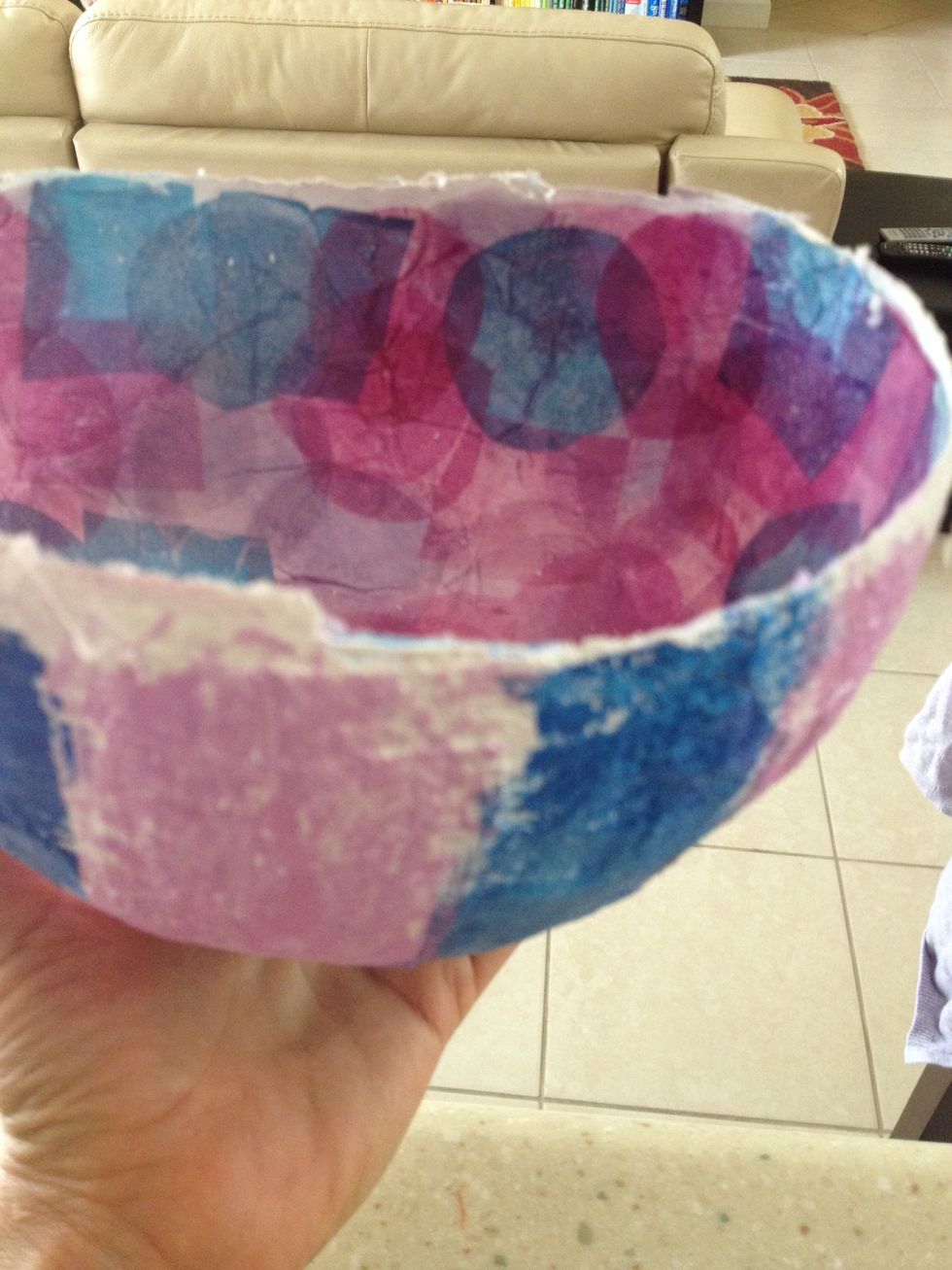 And here is your beautiful stained glass bowl!