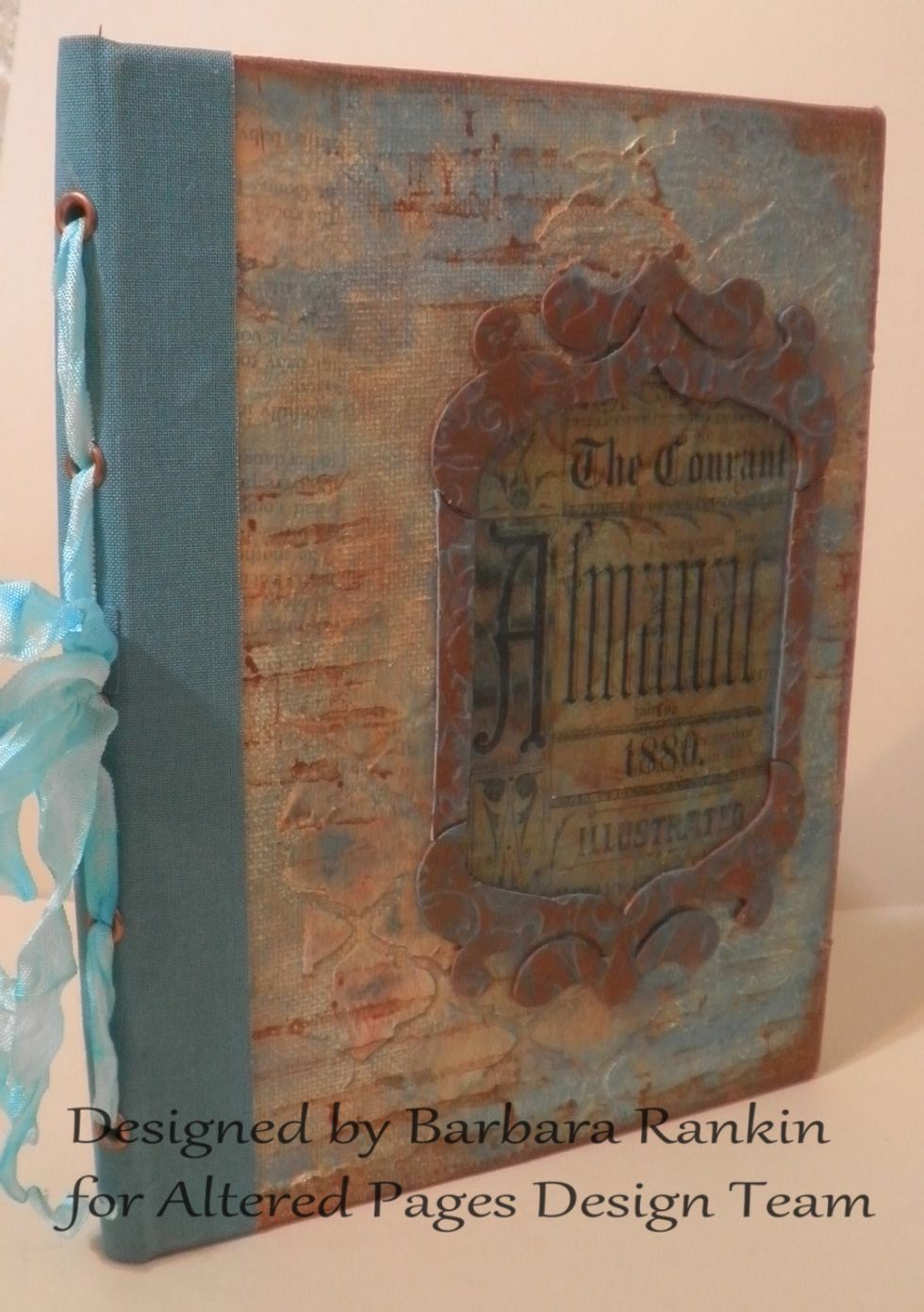 And here it is. As it turns out, I made my spine too thin to hold both signatures, but I will save that second signature for another book.