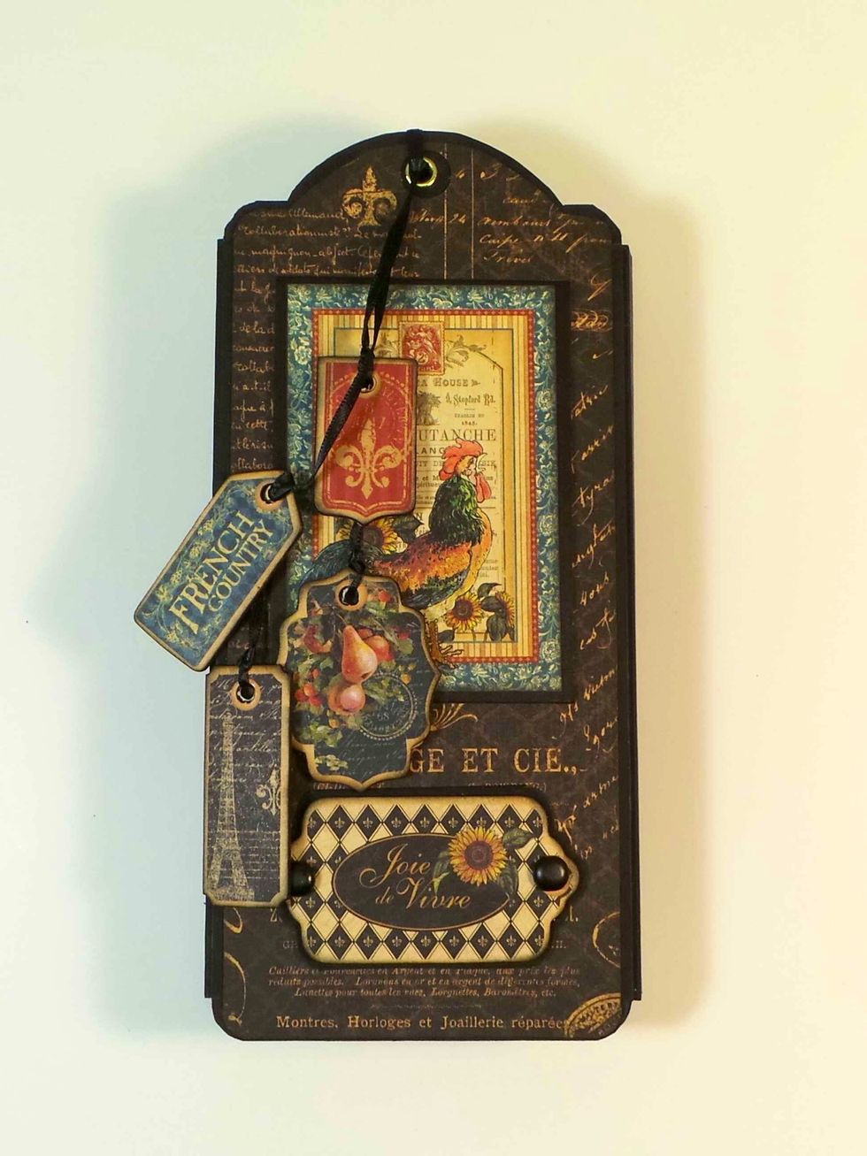 And here's the Front Cover with its charms. Let's start from here and open up the mini-album for a final look at the project...