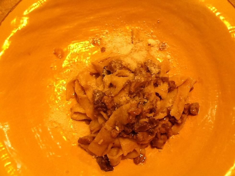 And here you have it..! this time we have serve it with our fresh semola cavatelli