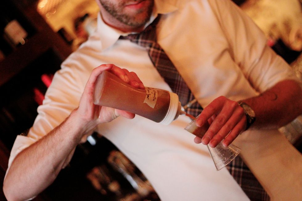 And homemade spiced pumpkin compote (roasted sugar pumpkin pulsed in a Vitamix with water, cane and brown sugar, cinnamon, orange peel, cloves, vanilla bean, nutmeg, and rich cream sherry)