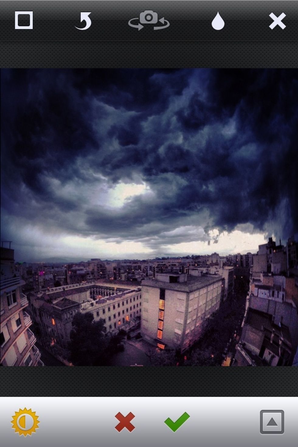 And I gave it a dramatic look with some adjustments and the Sutro Instagram filter. That's the final picture.