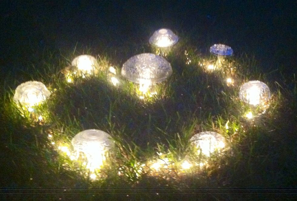 ....and if you happen to create your crystal fairy ring on the eve of a full moon lunar eclipse...the local fairies may come dancing on your lawn...