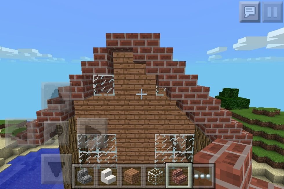 And if you want to be fancy you can add upside down stairs to the one sticking out at the ends.  Left: not with stairs.  Right: with stairs.
