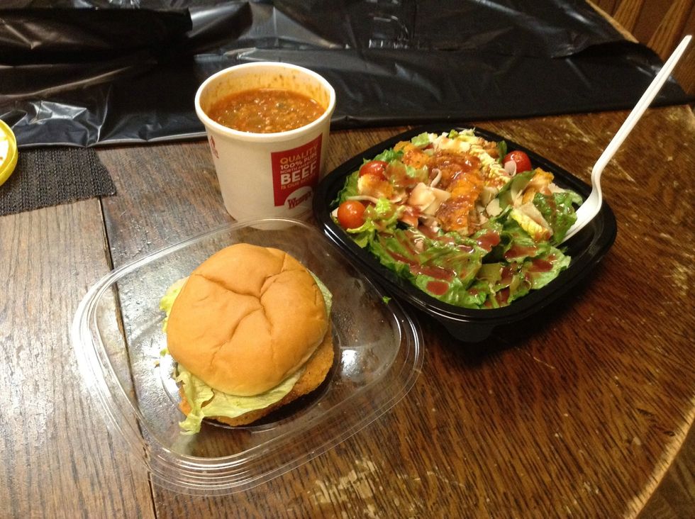 AND, if your wonderful mother happens to walk in with Wendy's, partake!