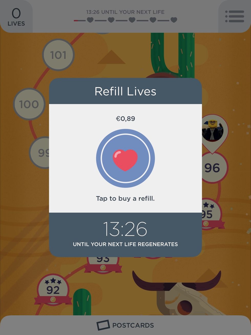 ...and it will take ages (or money) to keep on playing.