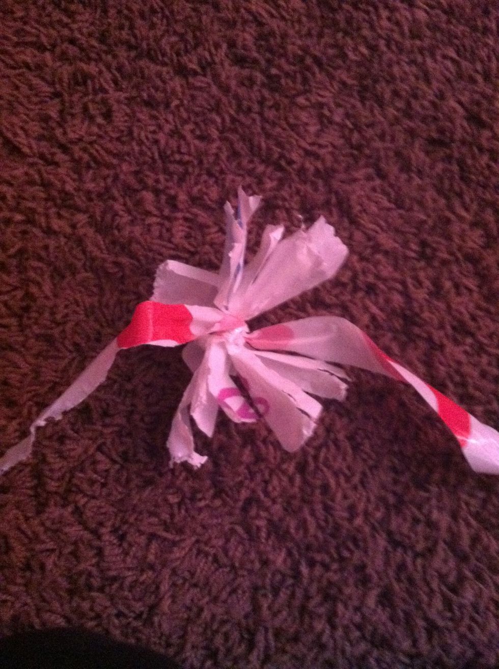 And knot it around the center