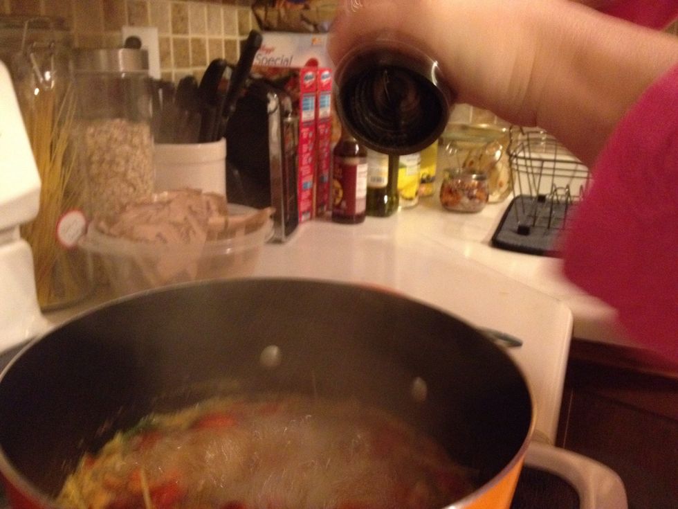 And last add pepper a dash