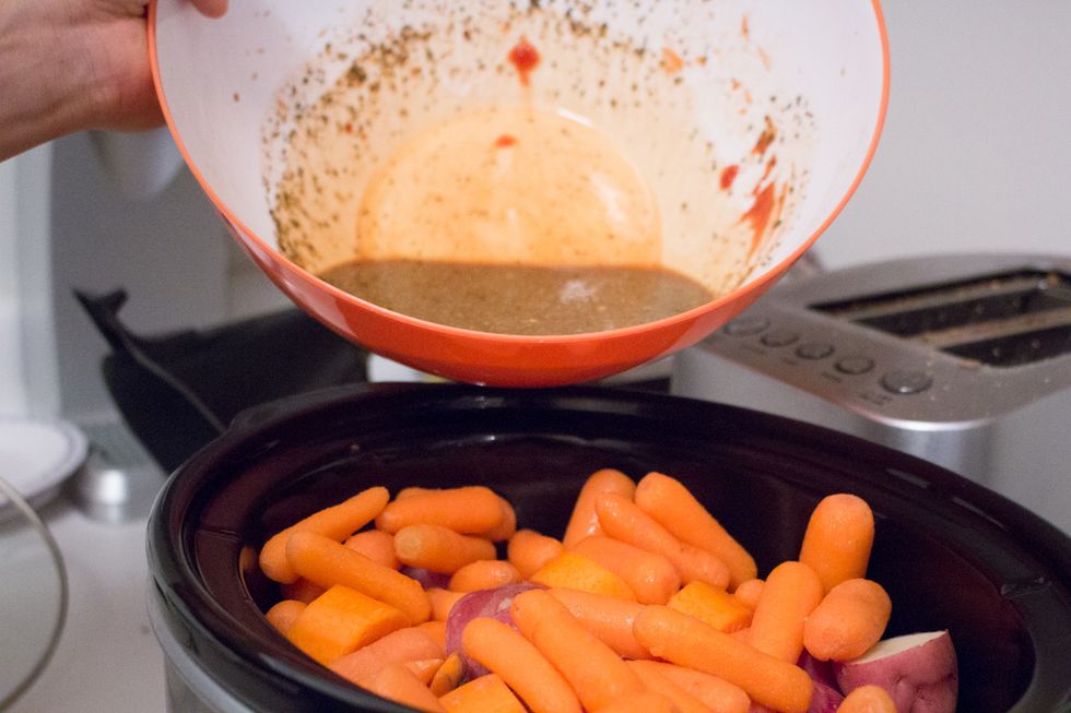 And lastly add your sauce.