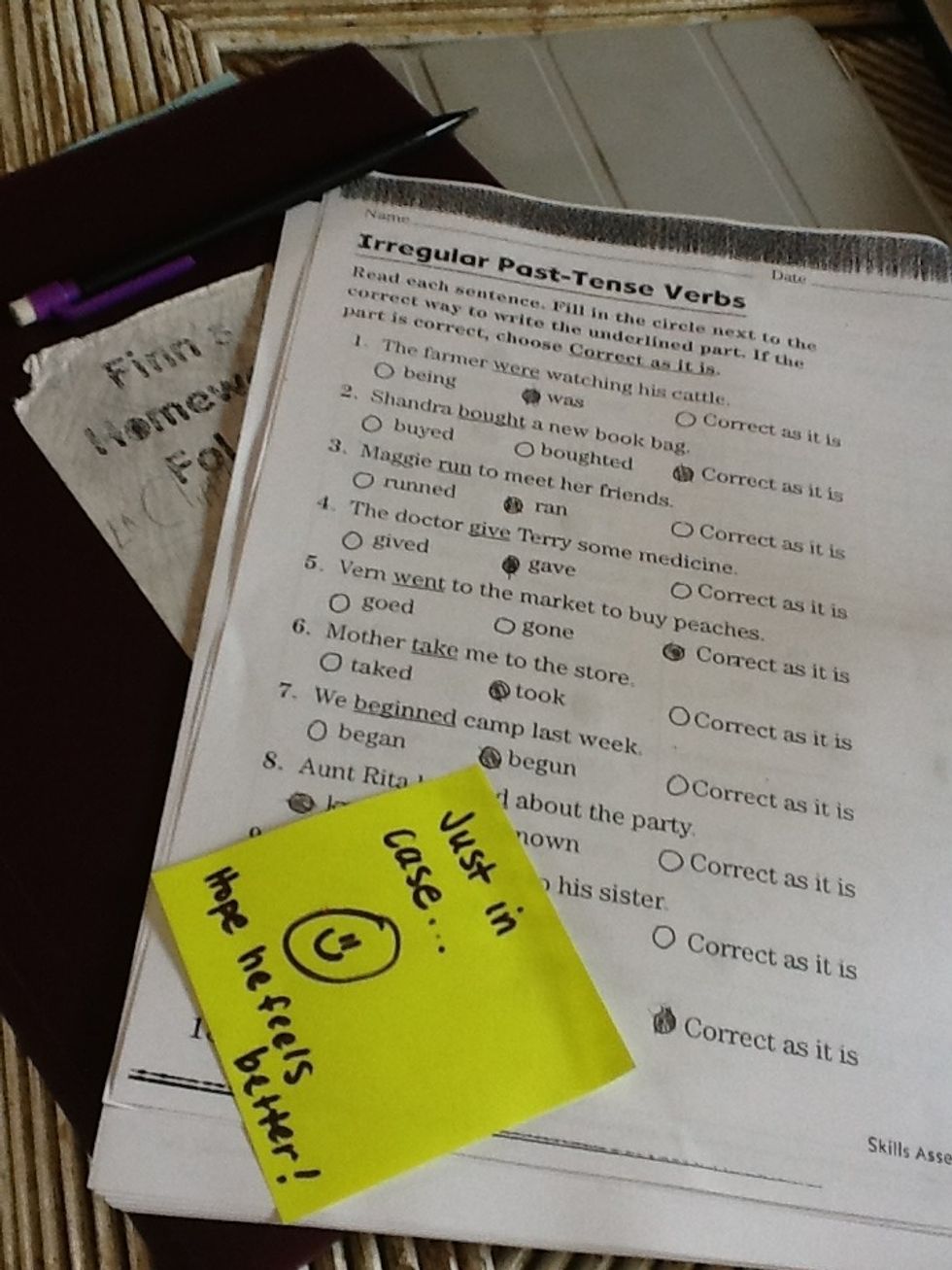 And lastly, even a few minutes here and there for some school work can help pass the time.