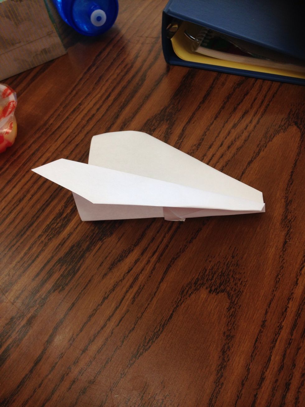 And lastly fold your wings.
