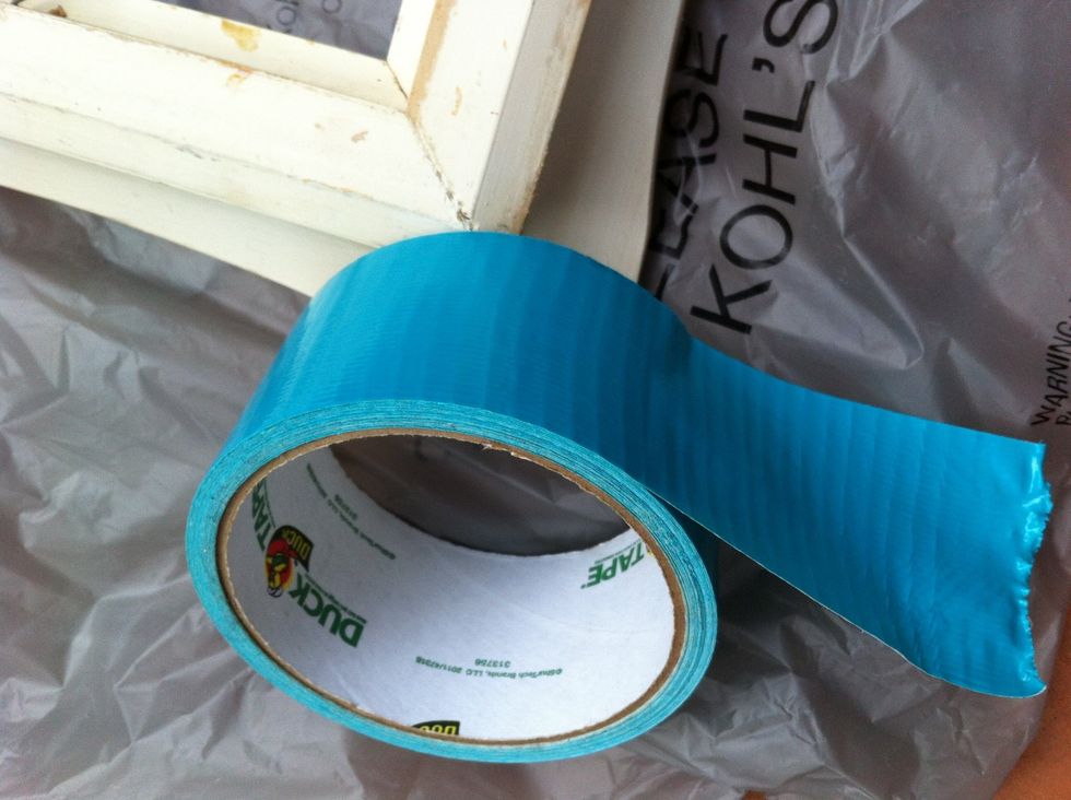 And lastly, tape off any places on your frame you don't want to get paint on.