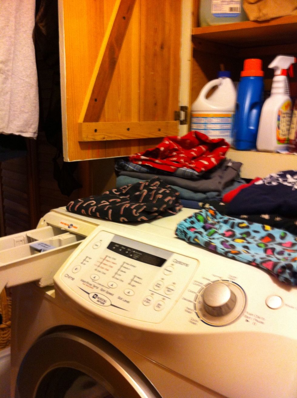 ..And...Laundry cabinets are superb for keeping cleaning supplies near.