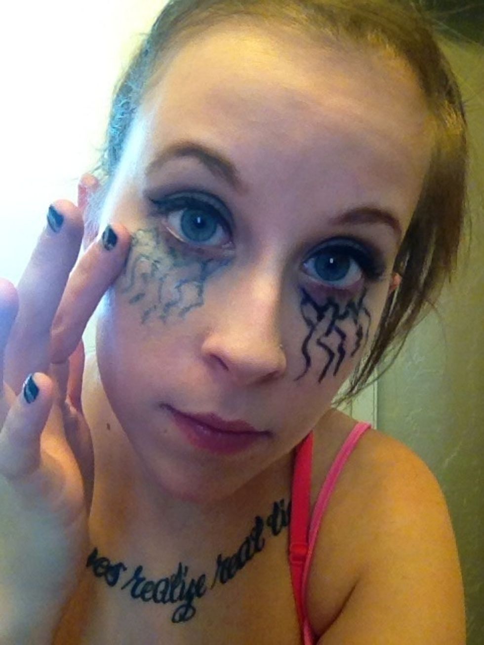 And layer it over the veins to give it an "under the skin" look