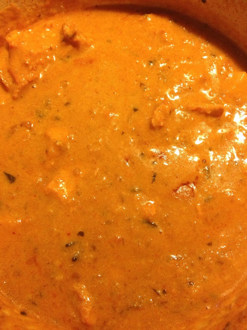 And let cook for 2 hours while stirring every 30 mins then add 1/2 of light or heavy cream