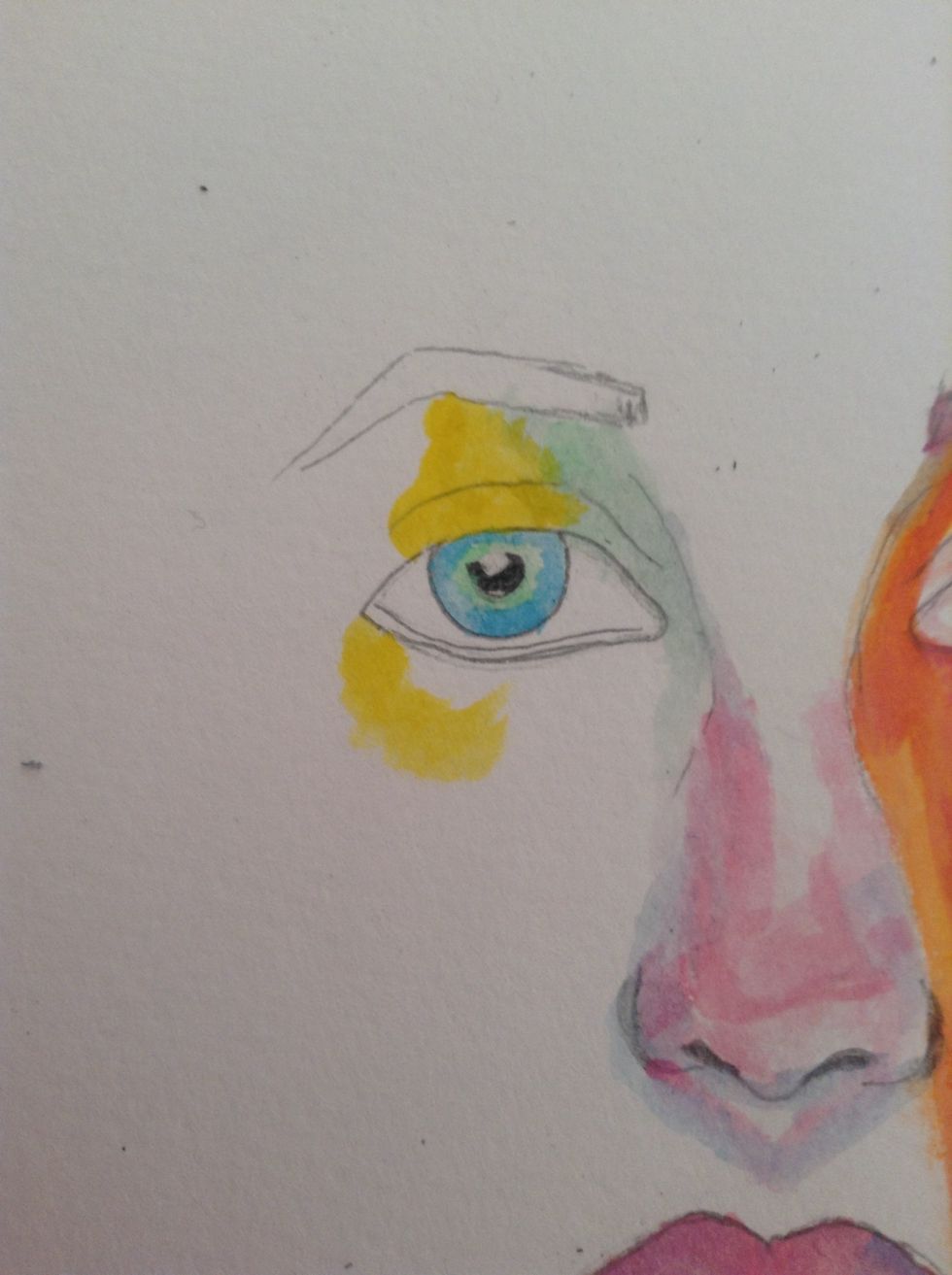 And little bit under the eye