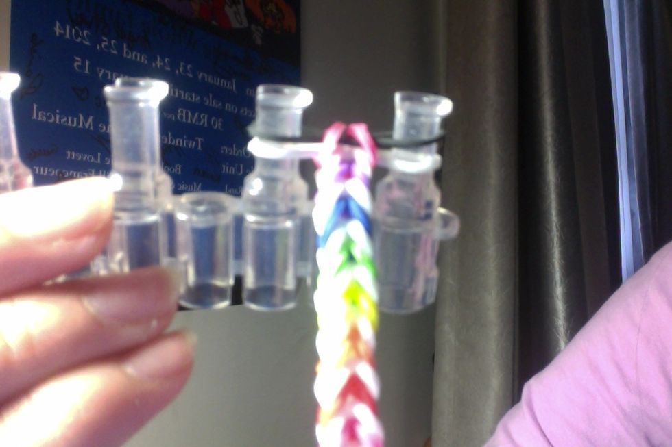 And loop the bottom bands over.