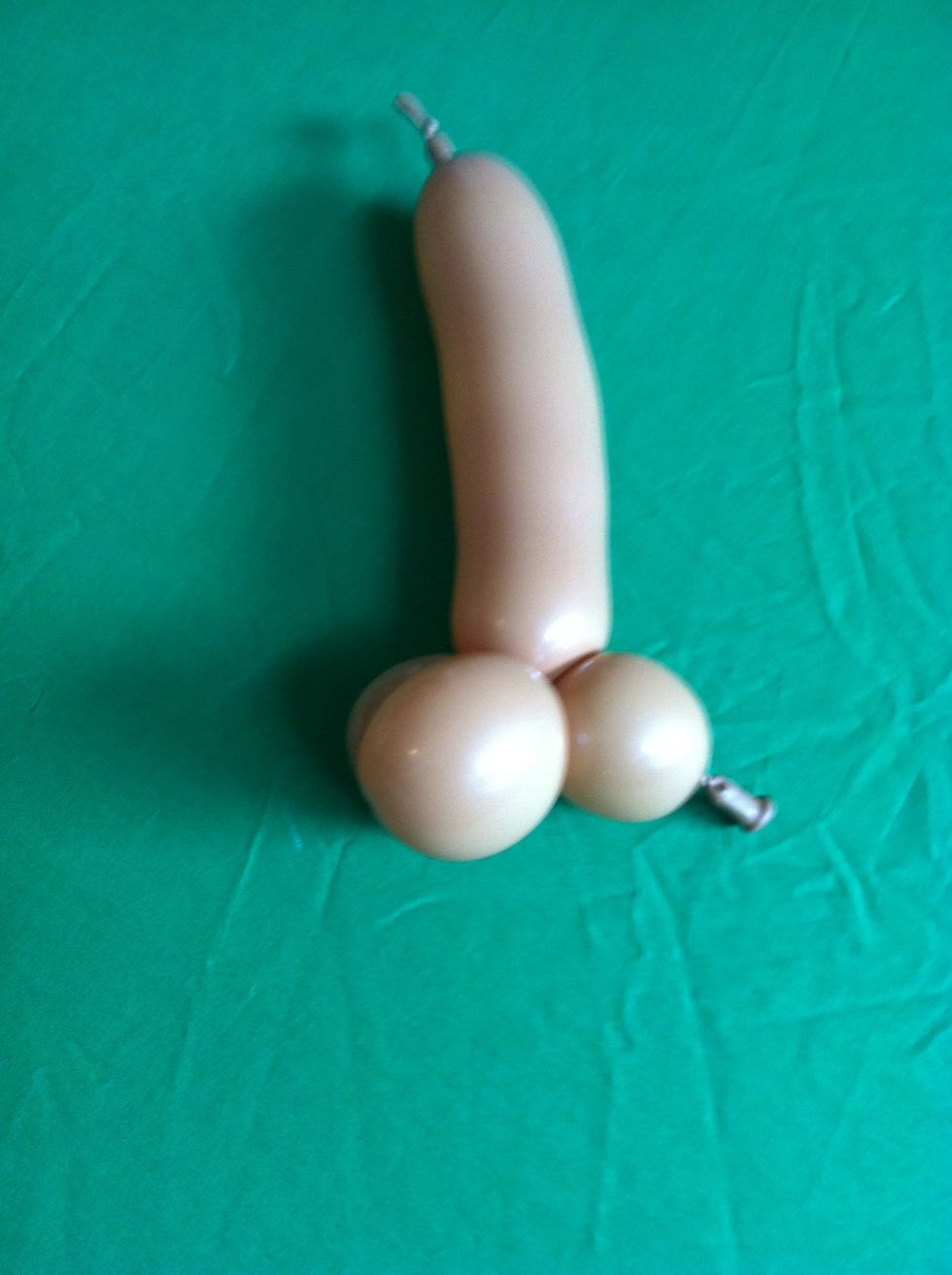 And make a little dog head (.5" bubble, and 2 1" bubble twisted together )