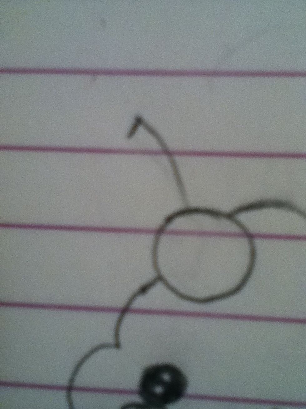 And make a small line at the top of the stem like so