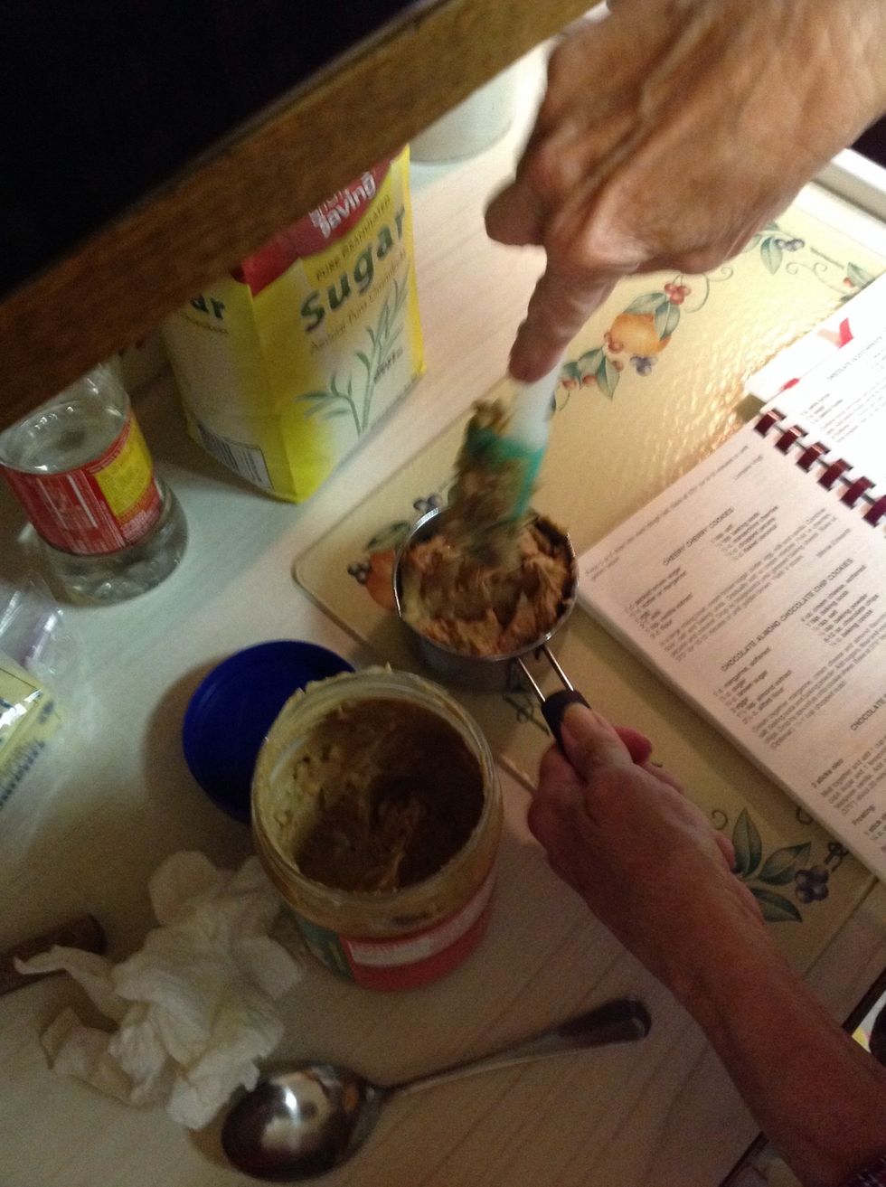 ...and measure out the peanut butter.