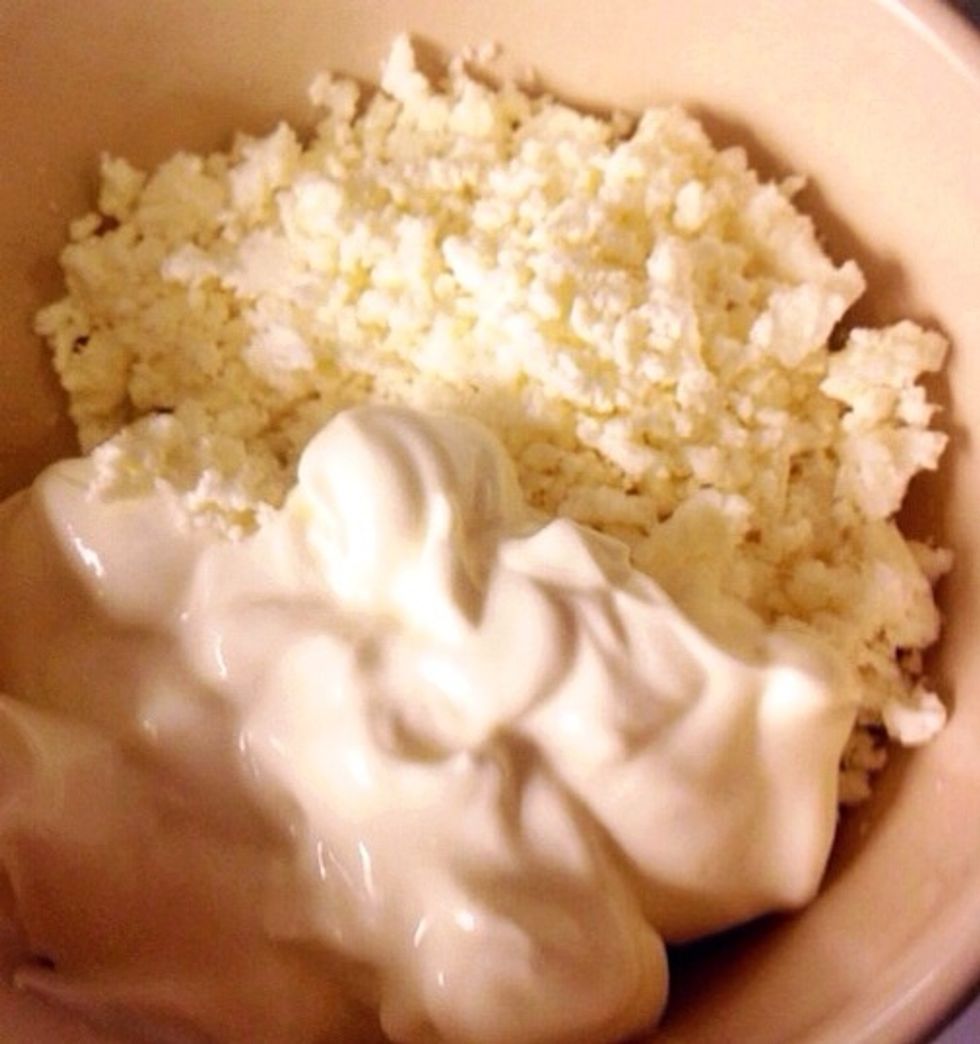 ..and mix it with creme fraiche.