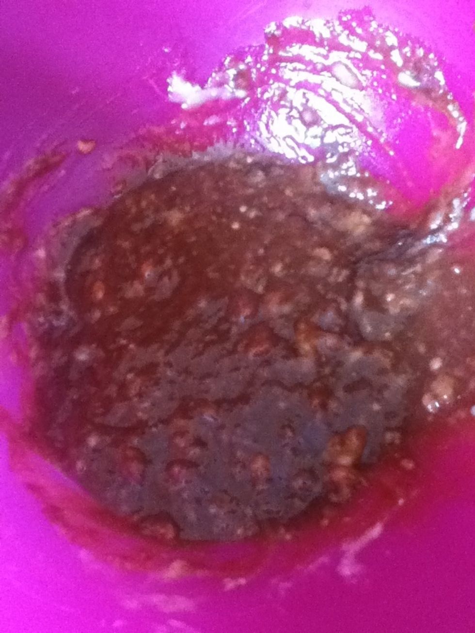 And mix with the banana