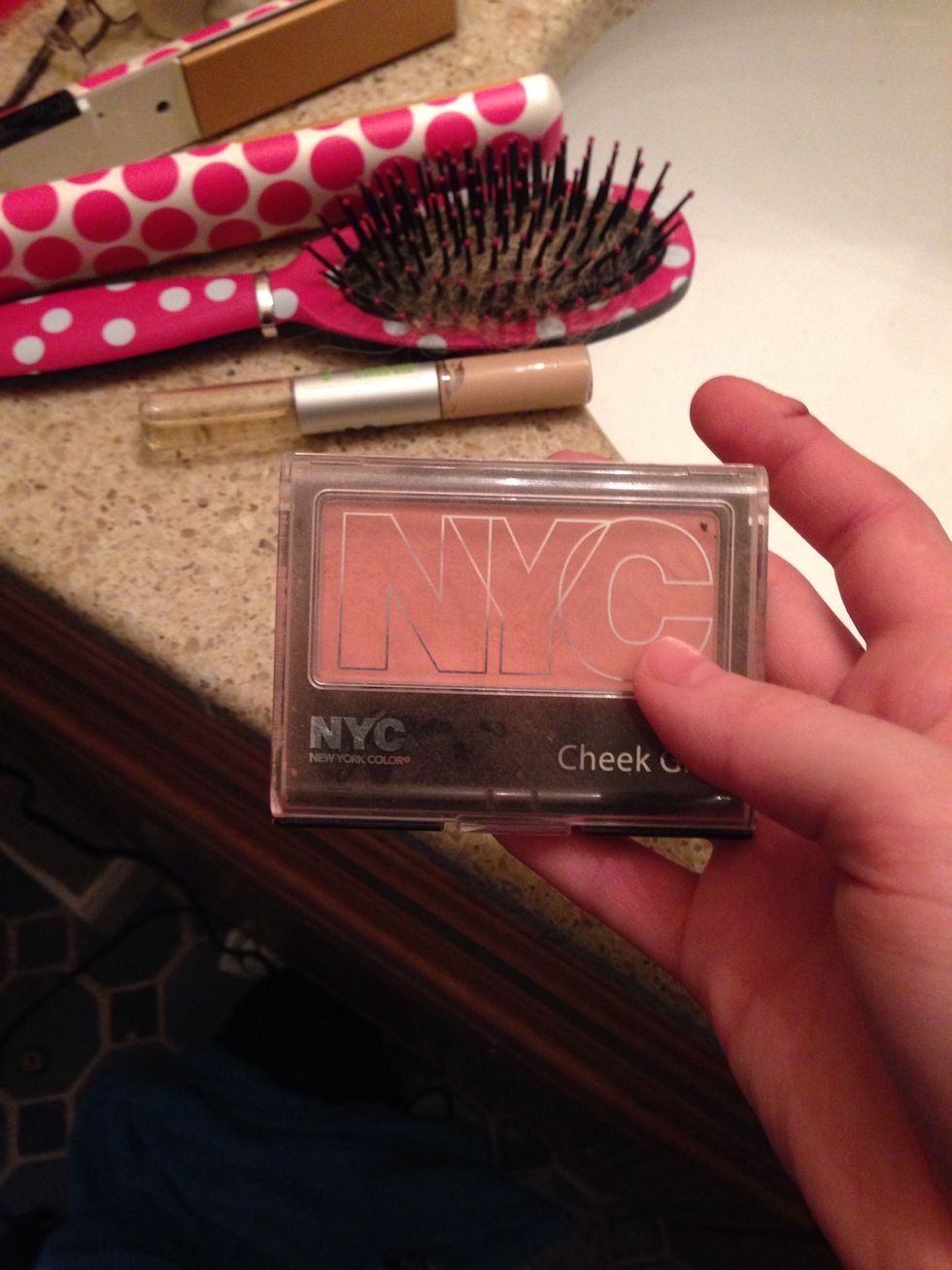 And now blush! I love the way blush looks so I add it a little heavier than some people!