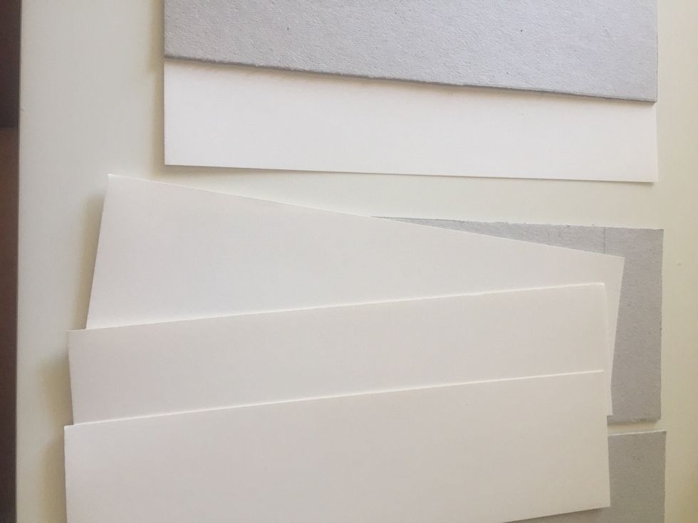 And now cut four pieces of cardstock with the same size