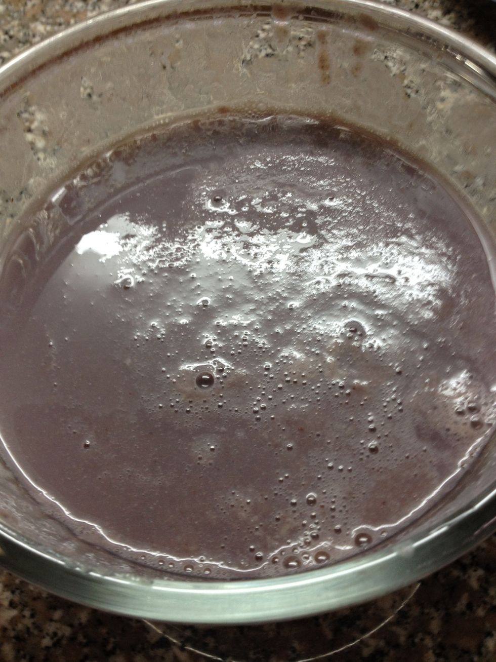 And now let's clean the foam from the top so later on when this gets harden we will have a smooth surface.