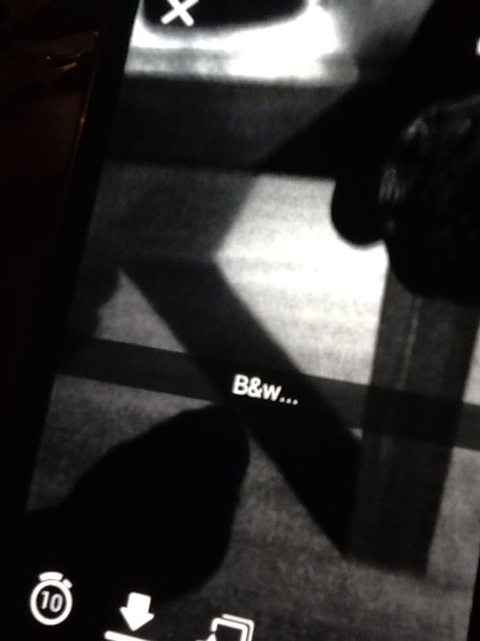 And now the picture changes to black and white...