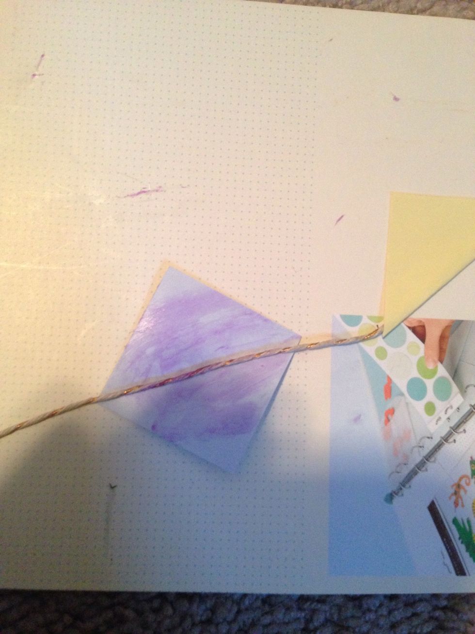 And on the inside of the paper. Then fold over!