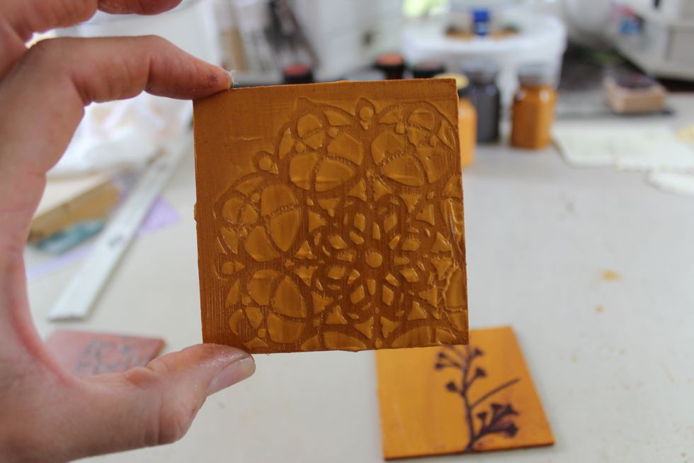 And on this one I used Meridian with Mayan Gold Velvet