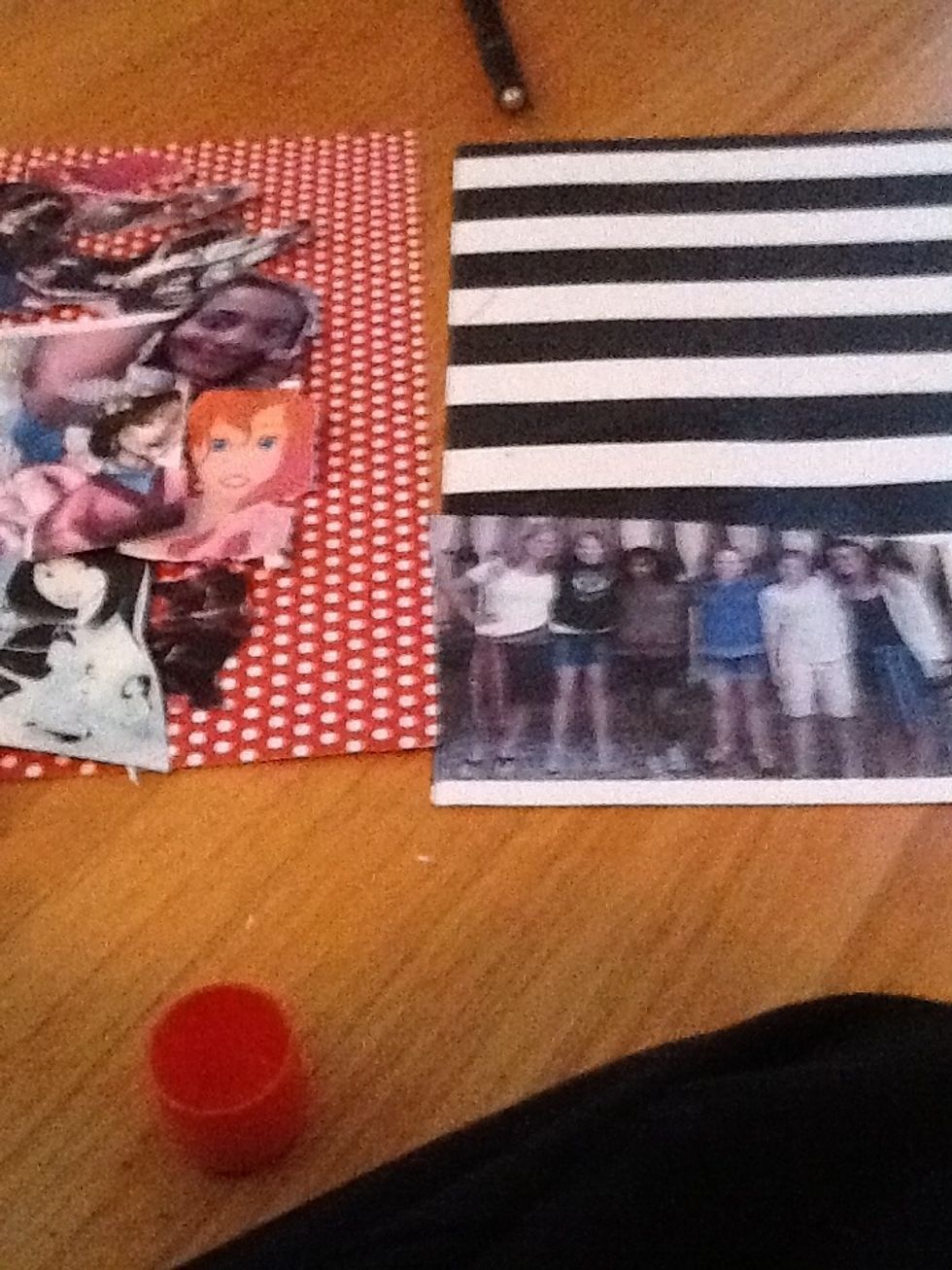 And one by one transfer them to the other paper glueing them down as you go