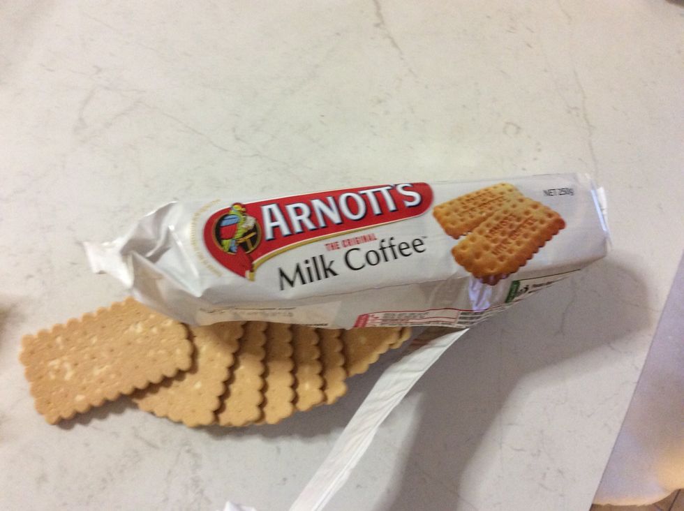 And one packet of plain sweet biscuits is all you need to make these sweet treats.