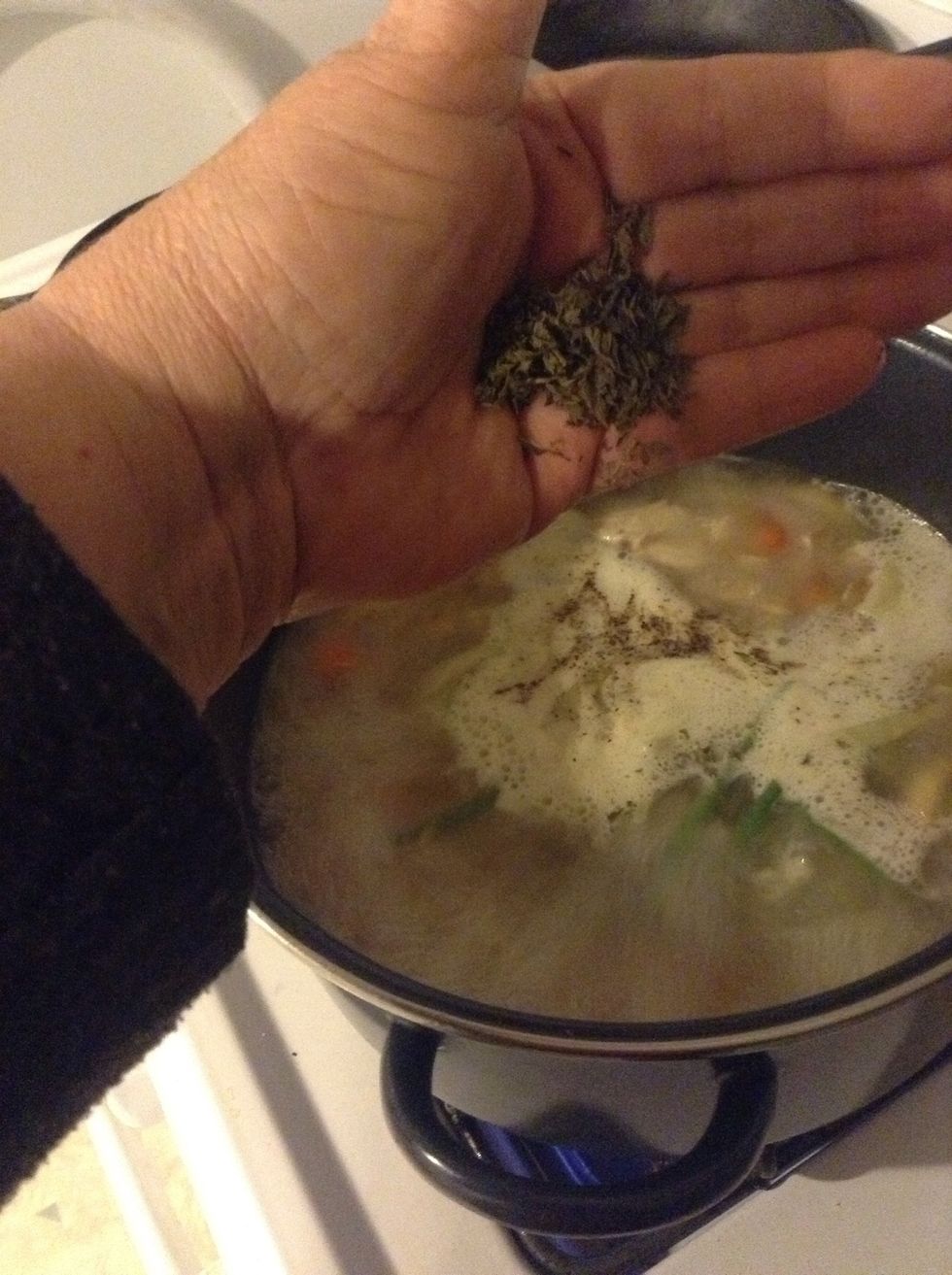 ...and parsley - dry or chopped up fresh parsley.