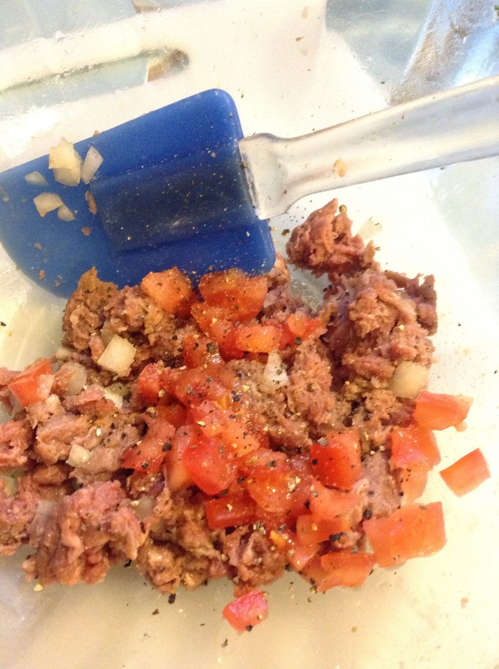 And pepper. No specific measurements here - just add to your taste.