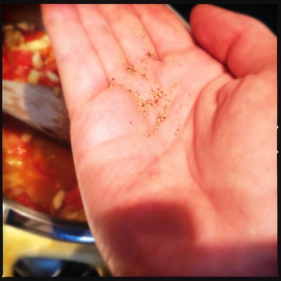 And pepper (use more that I have in my hand here!)