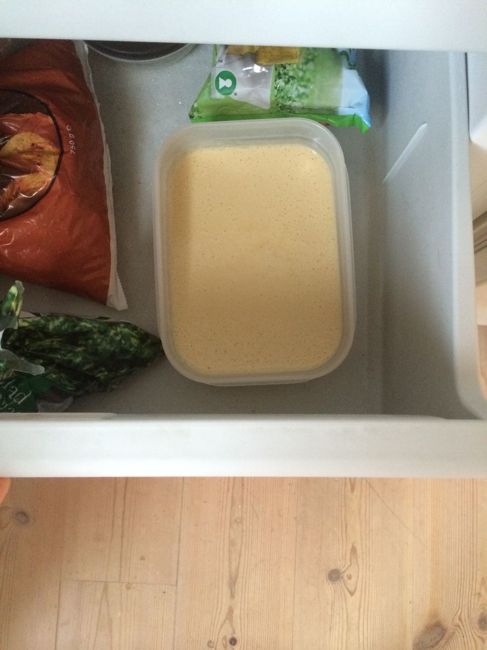 And place it in the freezer for approximately 2 hours.