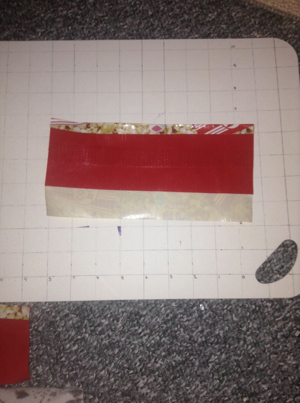 And place it on one of the panels and flip it back over.