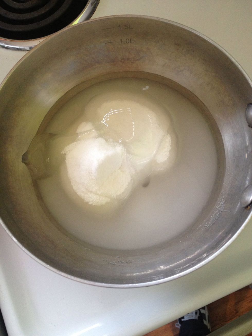 And place on your stove until your sugar reaches 145c