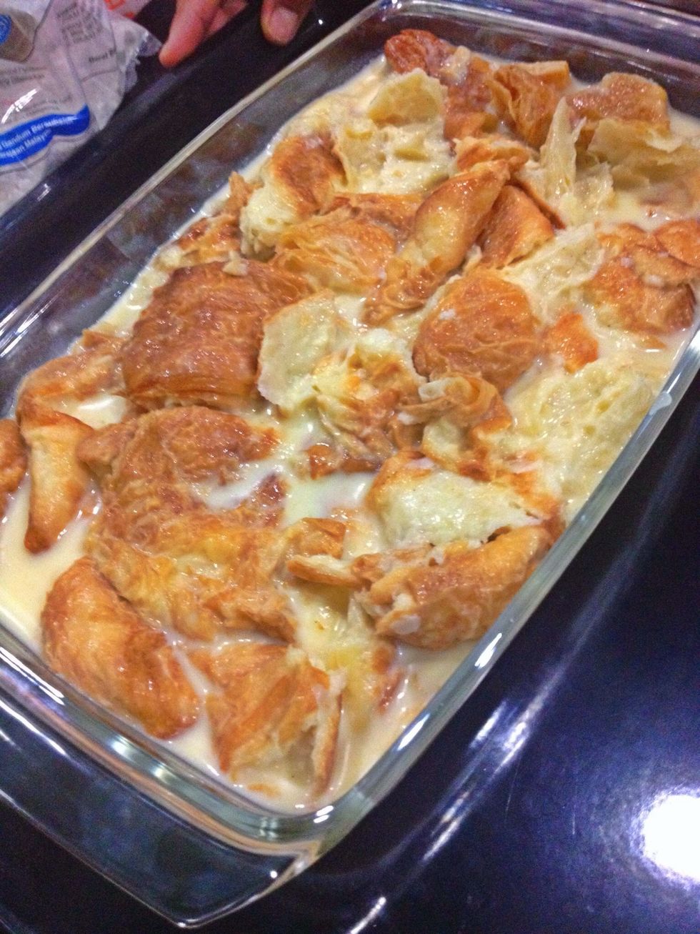 And pop it in. Lol. Bake in the oven for 50-60 minutes.
