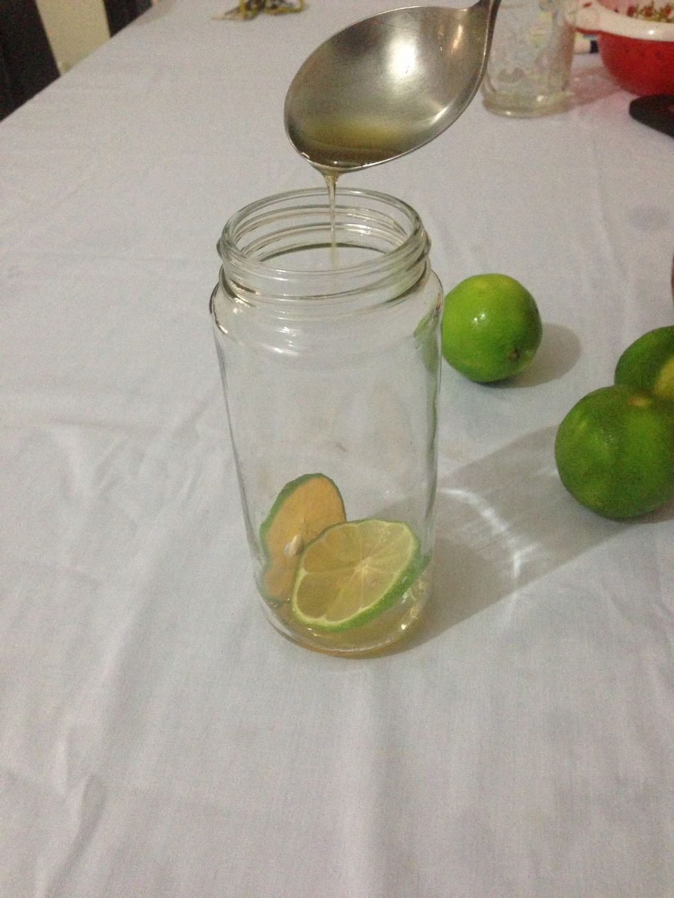 ... and pour it into the jar