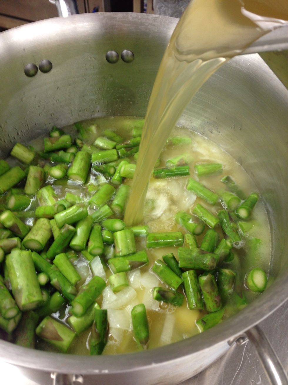 And pour it into the pot too.