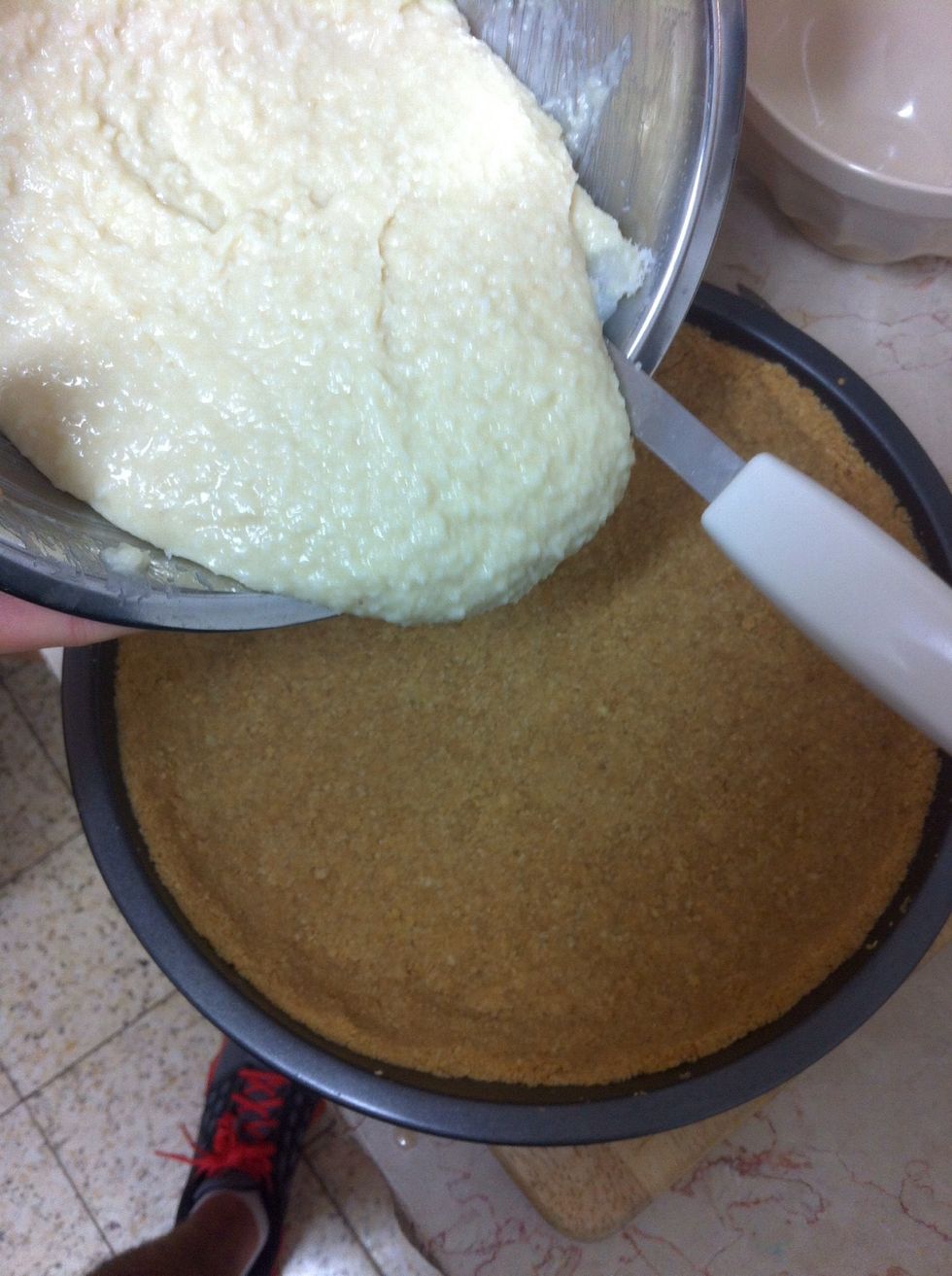 And pour it on the base after you let it cool completely