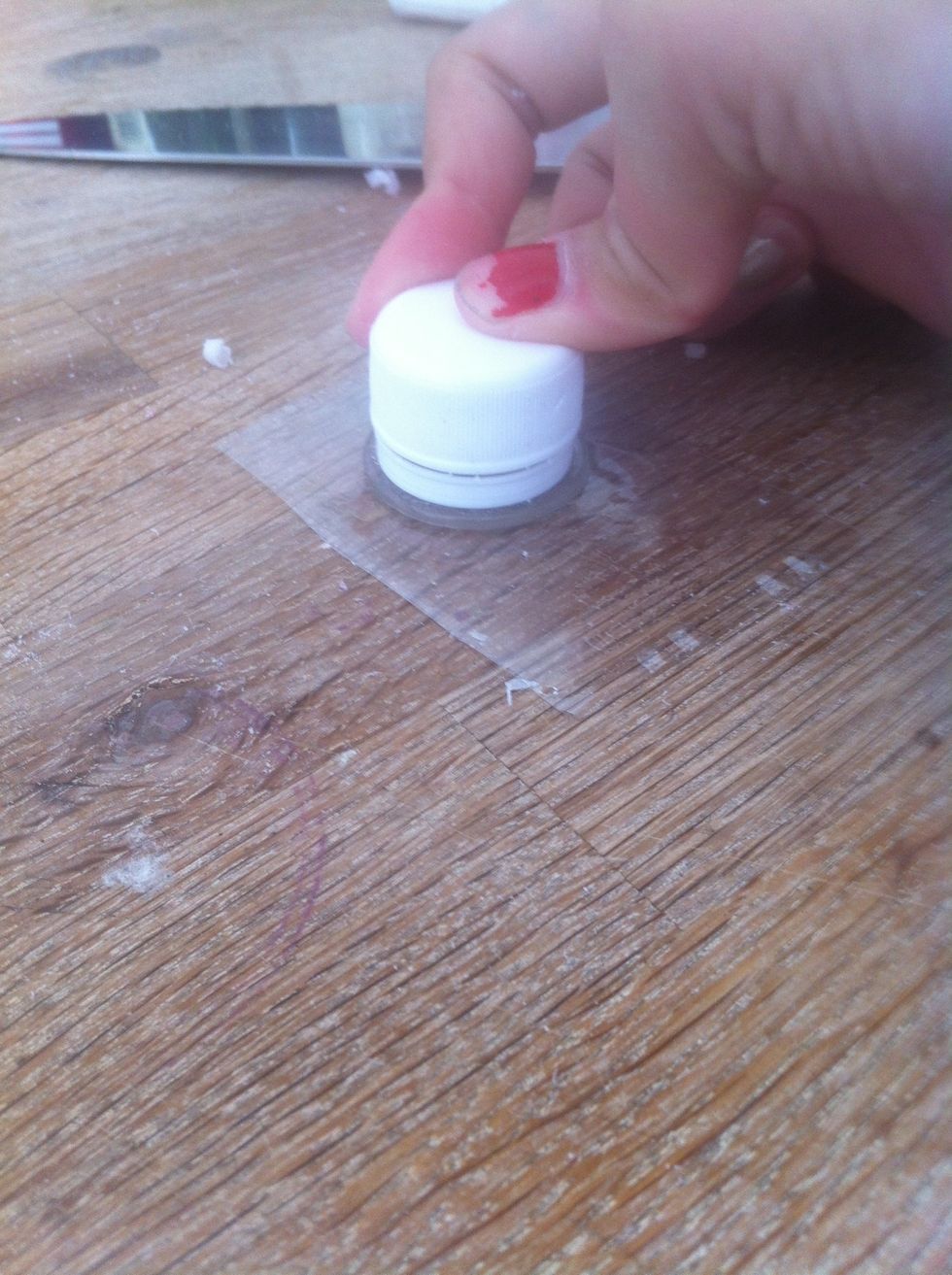 And press it on the plastic