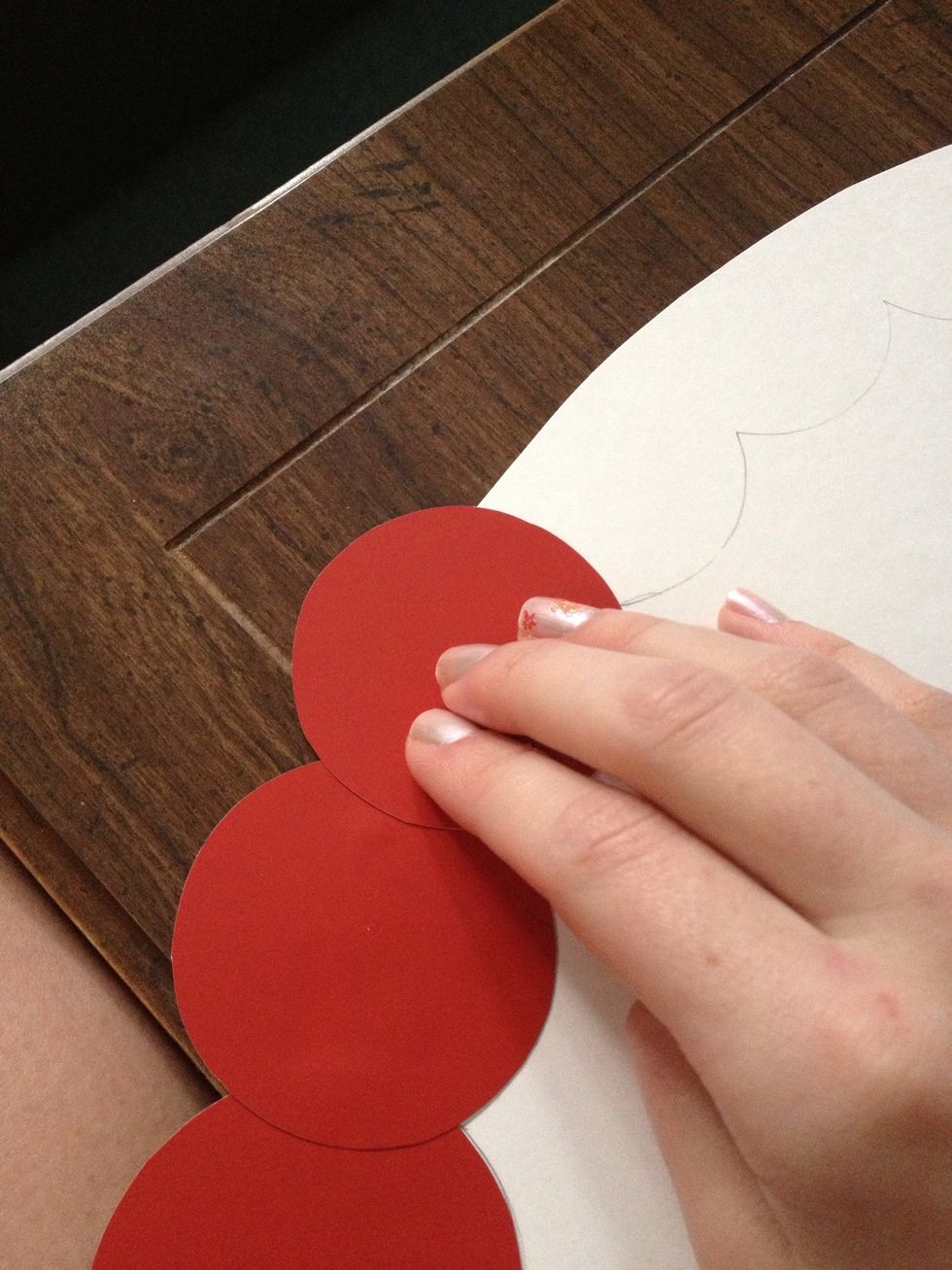 And press it on the poster board!